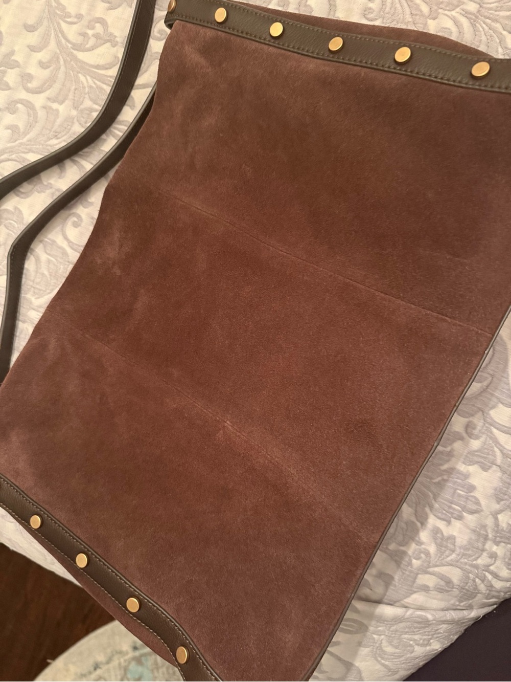 Vince Camuto genuine suede Classic Brown Shoulder Bag - Picture 11 of 11